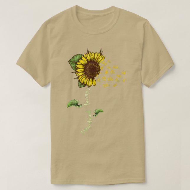 Camiseta Trayectoria de terapia ocupacional con girasol a t (Diseño del anverso)