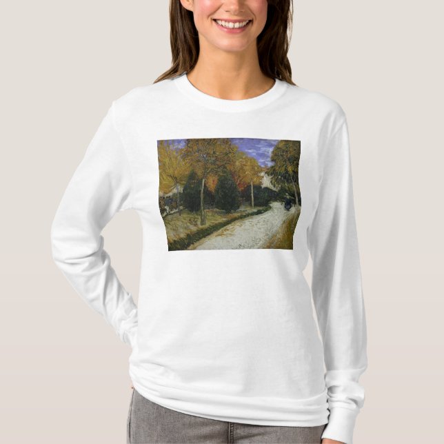 Camiseta Trayectoria de Vincent van Gogh el | en el parque (Anverso)