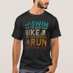 Camiseta Trayectoria divertida en bicicleta de natación