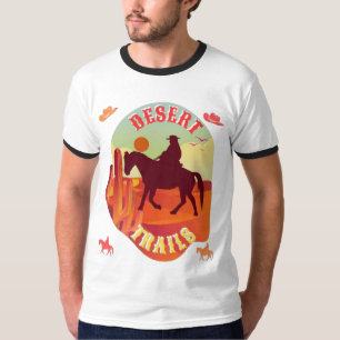 Camiseta Trayectorias de atardecer , Viaje del Desierto Cow