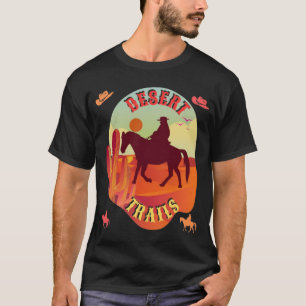Camiseta Trayectorias de atardecer , Viaje del Desierto Cow