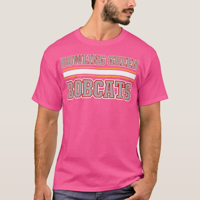 Camiseta Trazado horizontal de Bobcats verdes de boliche (Anverso)