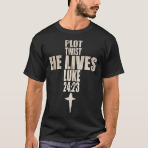 Camiseta Trazo De Perra Vive El Día De Pascua Cruz Jesús Fe