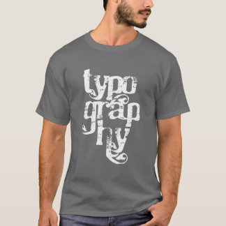 Camiseta Trazo de pie de la tipografía