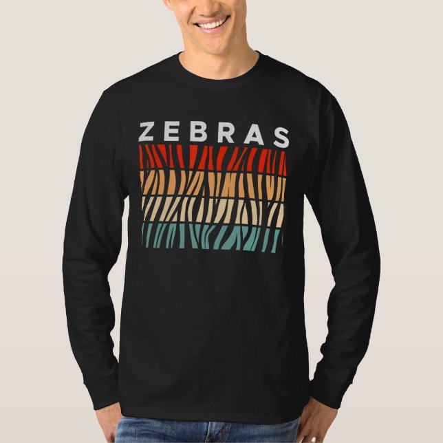 Camiseta Trazo retro vintage de cebra (Anverso)