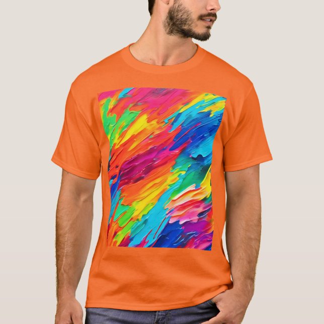 Camiseta Trazos Vibrantes de Alegría (Anverso)