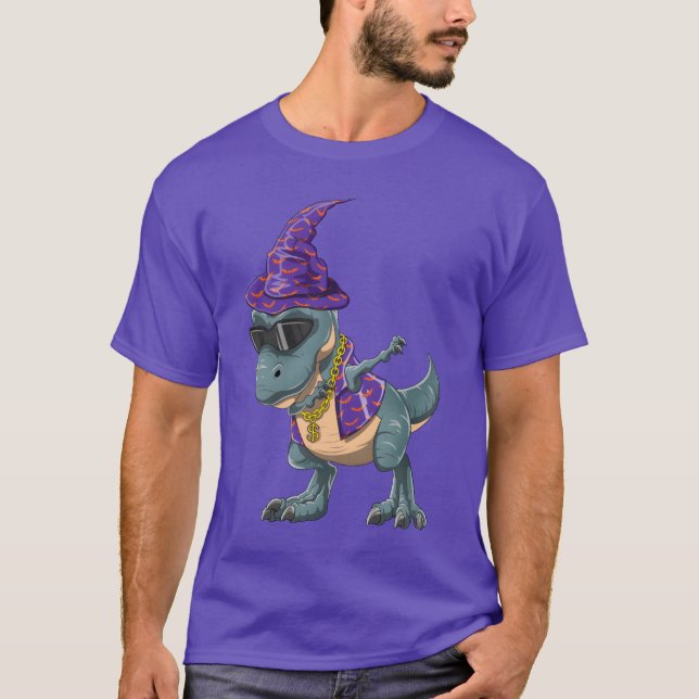 Camiseta TRe Dabbing Dinosaur Rapper Happy Halloween (Anverso)