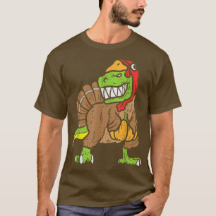 Camiseta Tre Dinosaur Turkey Divertido niño pequeño agradec