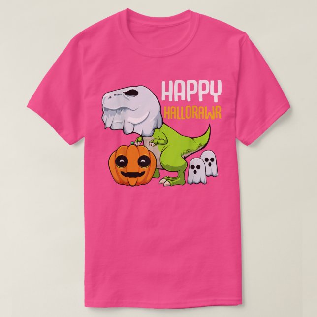 Camiseta TRe Ghost Lazy Halloween disfraz de dinosaurio Pun (Diseño del anverso)