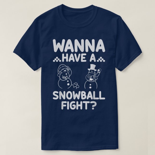 Camiseta TRe Odia la bola de nieve lanza nieve divertida (Diseño del anverso)
