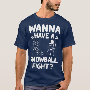Camiseta TRe Odia la bola de nieve lanza nieve divertida