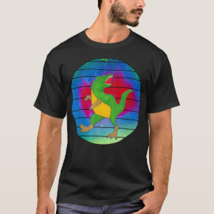 Camiseta TRe over Abstract Colored Circle with Black Lines