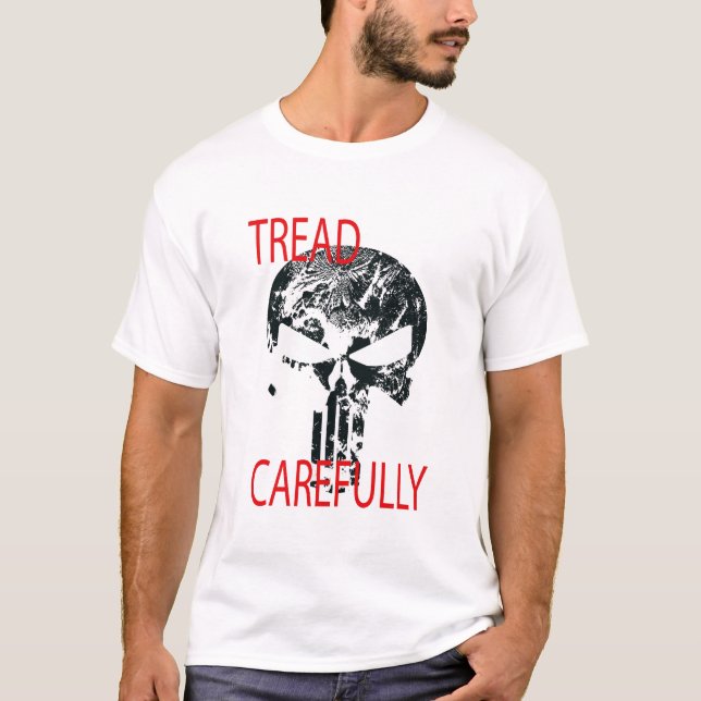 Camiseta Tread Cuidadosamente Skull Tshirt (Anverso)