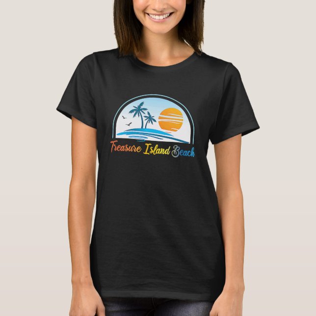 Camiseta Treasure Island Beach FL Florida Souvenir Palm Tre (Anverso)