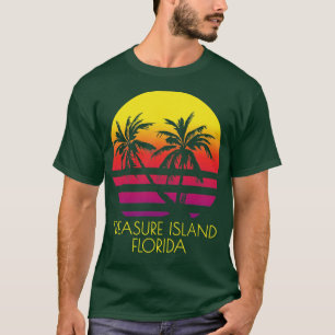 Camiseta Treasure Island Florida Vintage Tropical Sunset Pa