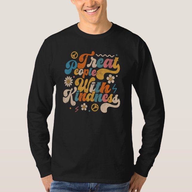 Camiseta Treat People With Kindness 70s Groovy Kind Peace (Anverso)