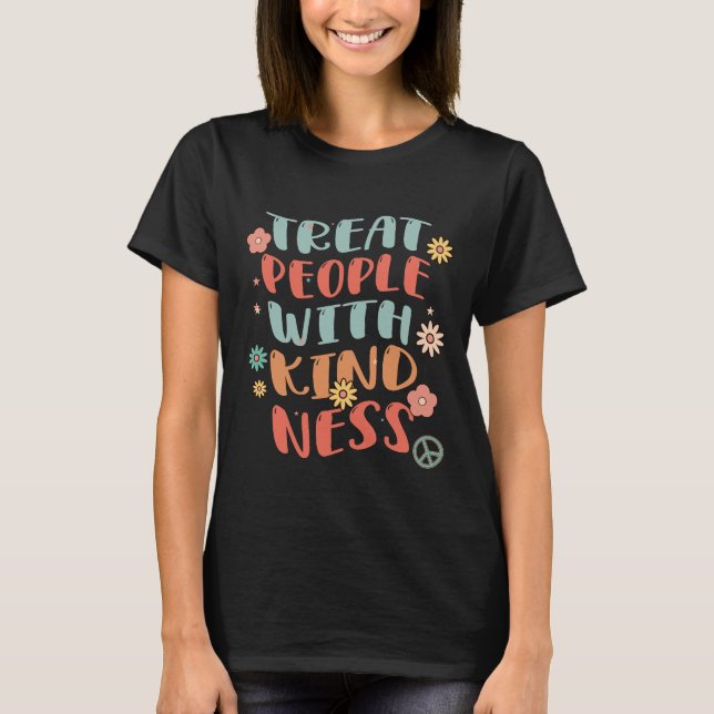 Camiseta Treat People With Kindness Hippie Tie Dye, Cool TP (Anverso)