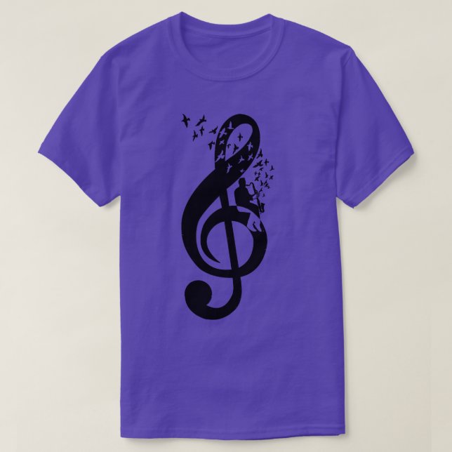 Camiseta Treble Clef Bass clarinet (Diseño del anverso)