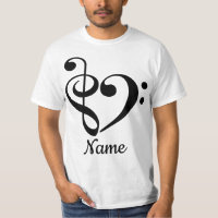 Treble Clef Bass Clef Heart Music Lover