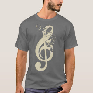 Camiseta Treble Clef Music Guitar Vintage