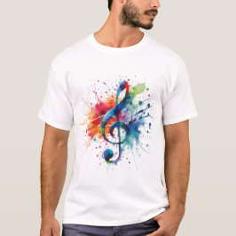 Camiseta Treble Clef Music Notes