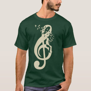 Camiseta Treble Clef Music Singer Vintage