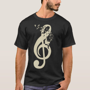 Camiseta Treble Clef Music Snare drum Vintage