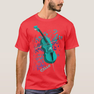 Camiseta Treble Clef Musical Instrumental Cellist Cello