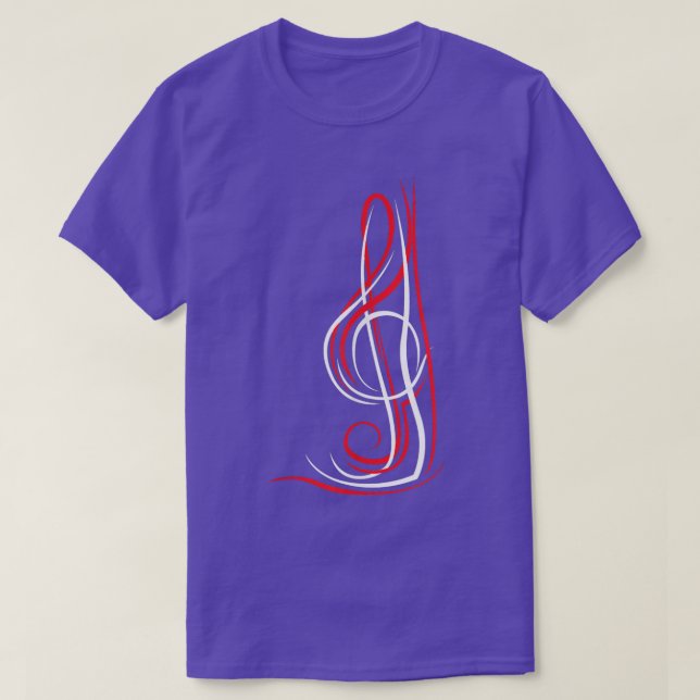 Camiseta Treble Clef Note Music  (Diseño del anverso)
