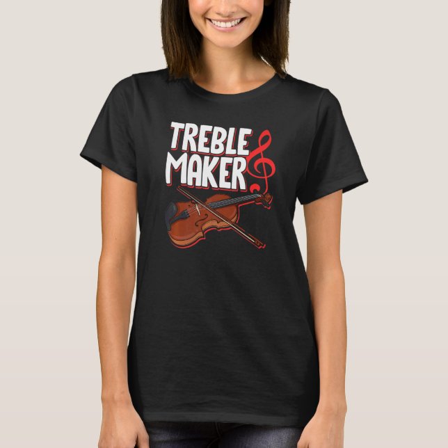 Camiseta Treblemaker Violin String Instrument Musician Musi (Anverso)