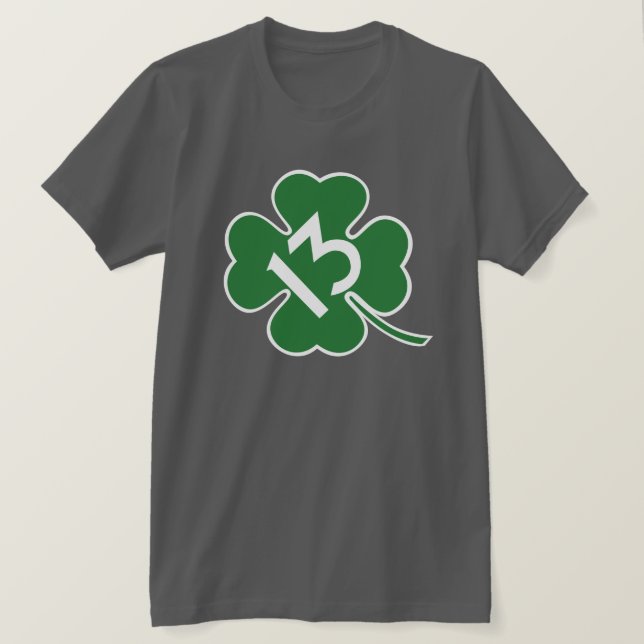 Camiseta Trébol afortunado 13 (Anverso del diseño)