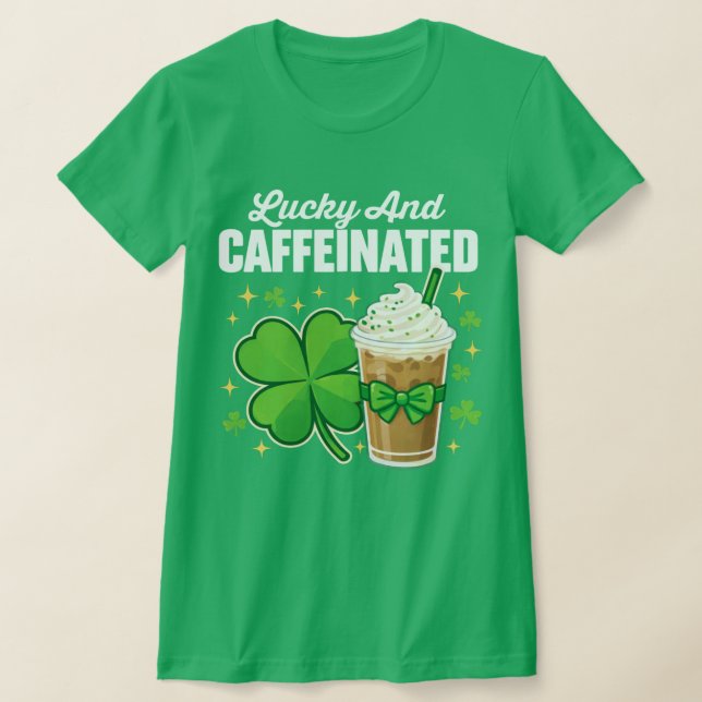 Camiseta Trébol Afortunado y Cafeinado (Distribución)