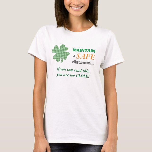 Camiseta Trébol amonestador lindo de la distancia de (Anverso)