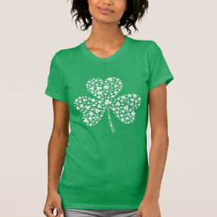 Camiseta Trebol Blanco de Cuatro Hojas Afortunado