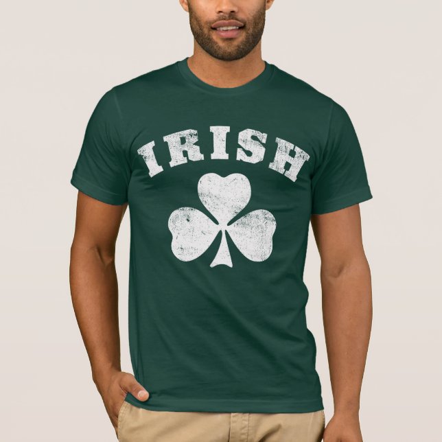 Camiseta Trébol blanco irlandés (Anverso)
