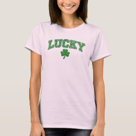 Camiseta Trébol clásico Lucky Green con nombre personalizad