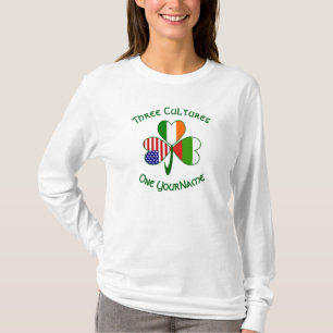 Camiseta Trébol de bandera búlgara irlandesa americana pers