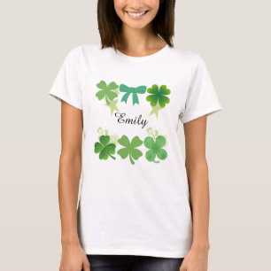 Camiseta Trebol de la Suerte Personalizado Día de San Patri