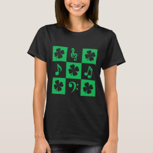 Camiseta Trébol de nota musical Día de San Patricio Música