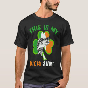 Camiseta Trébol de pesca afortunado Día de San Patricio afo
