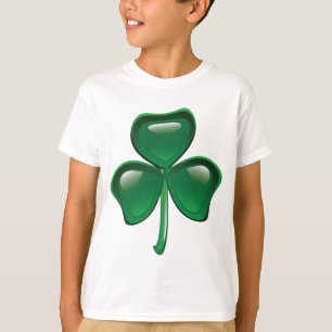 Camiseta Trébol de tres hojas del trébol verde