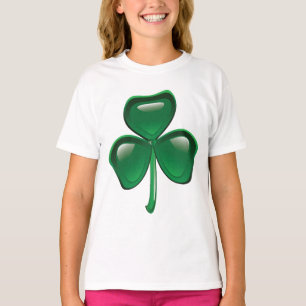 Camiseta Trébol de tres hojas del trébol verde