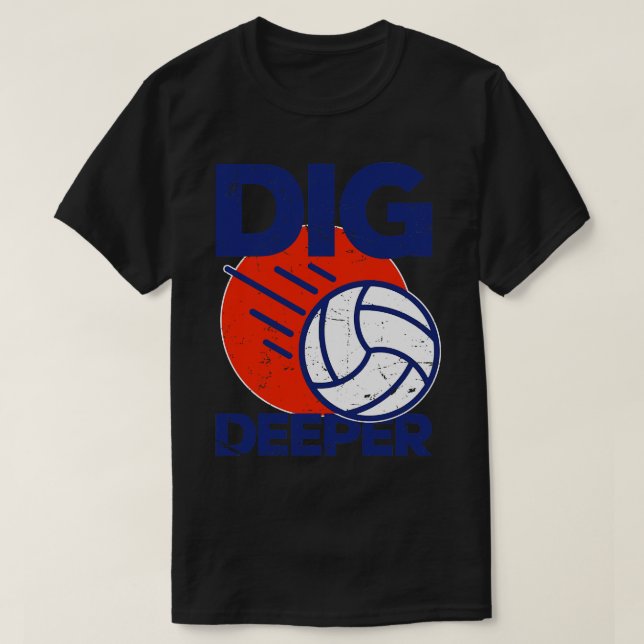 Camiseta Trébol de voleibol más profundo (Diseño del anverso)