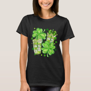 Camiseta Trébol del día de San Patricio afortunado y cafein