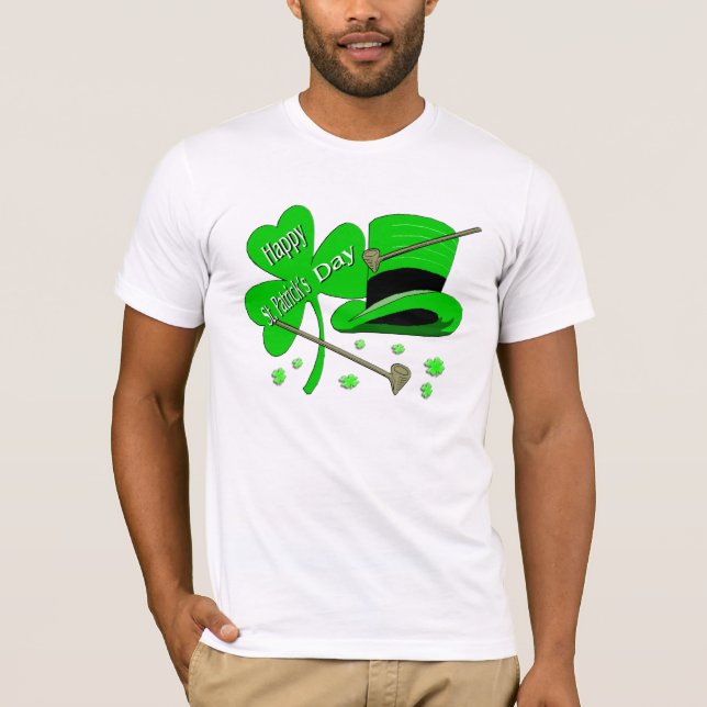 Camiseta Trébol del día de St Patrick feliz (Anverso)