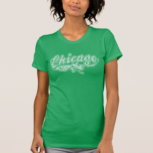 Camiseta Trébol del irlandés de Chicago del día de St (Anverso)
