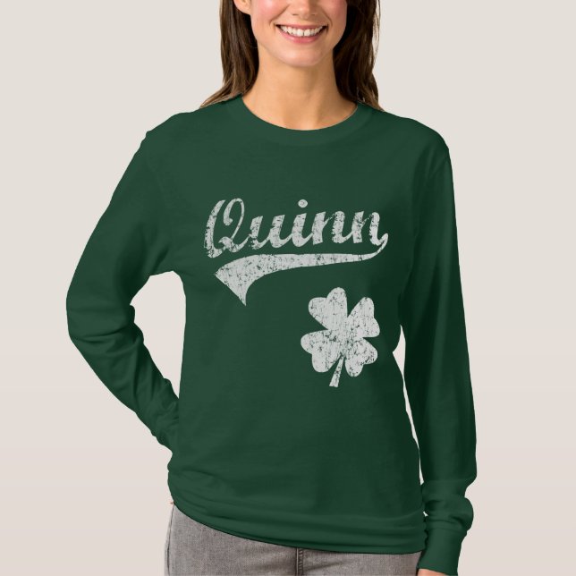 Camiseta Trébol del irlandés de Quinn (Anverso)