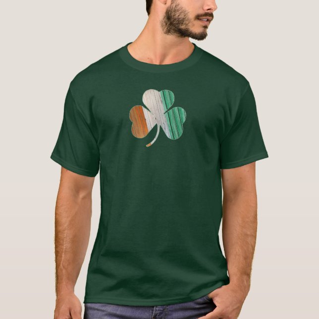 Camiseta Trébol irlandés apenado de la bandera de los (Anverso)