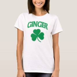 Camiseta Trébol irlandés del jengibre
