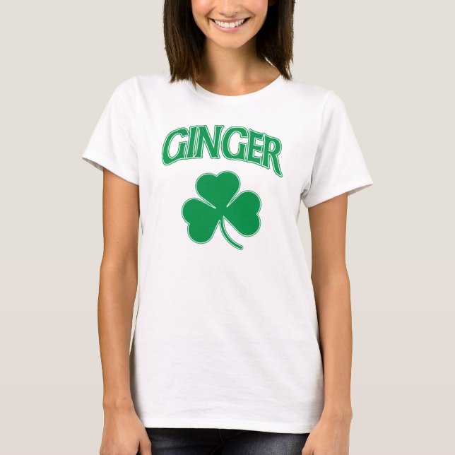 Camiseta Trébol irlandés del jengibre (Anverso)